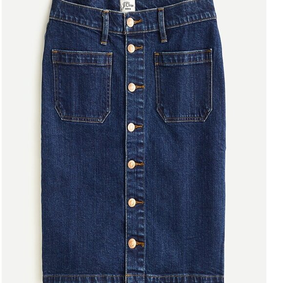 J. Crew Dresses & Skirts - J Crew Denim button-front skirt in medium wash